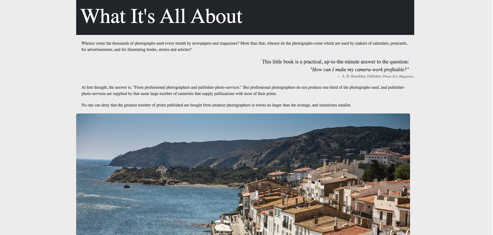 Photography Blog Post Screenshot